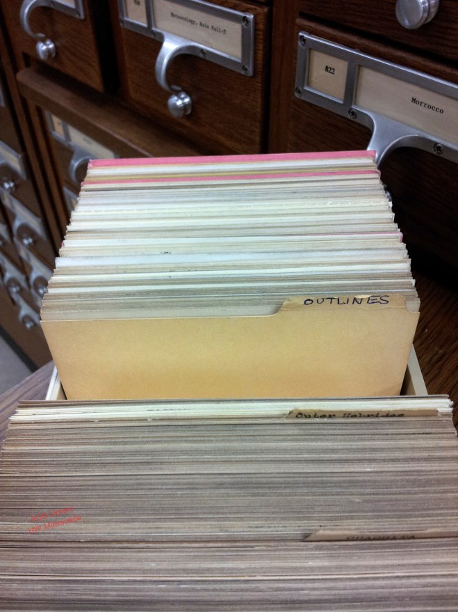 Outline maps in the card catalog at the AGS Library.