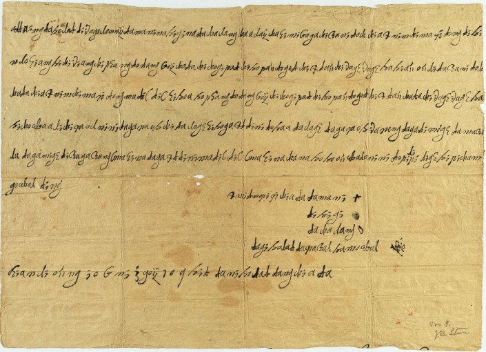 Pre-nineteenth Century document in the Romaniezed aboriginal Pepowhan (Siraya) language